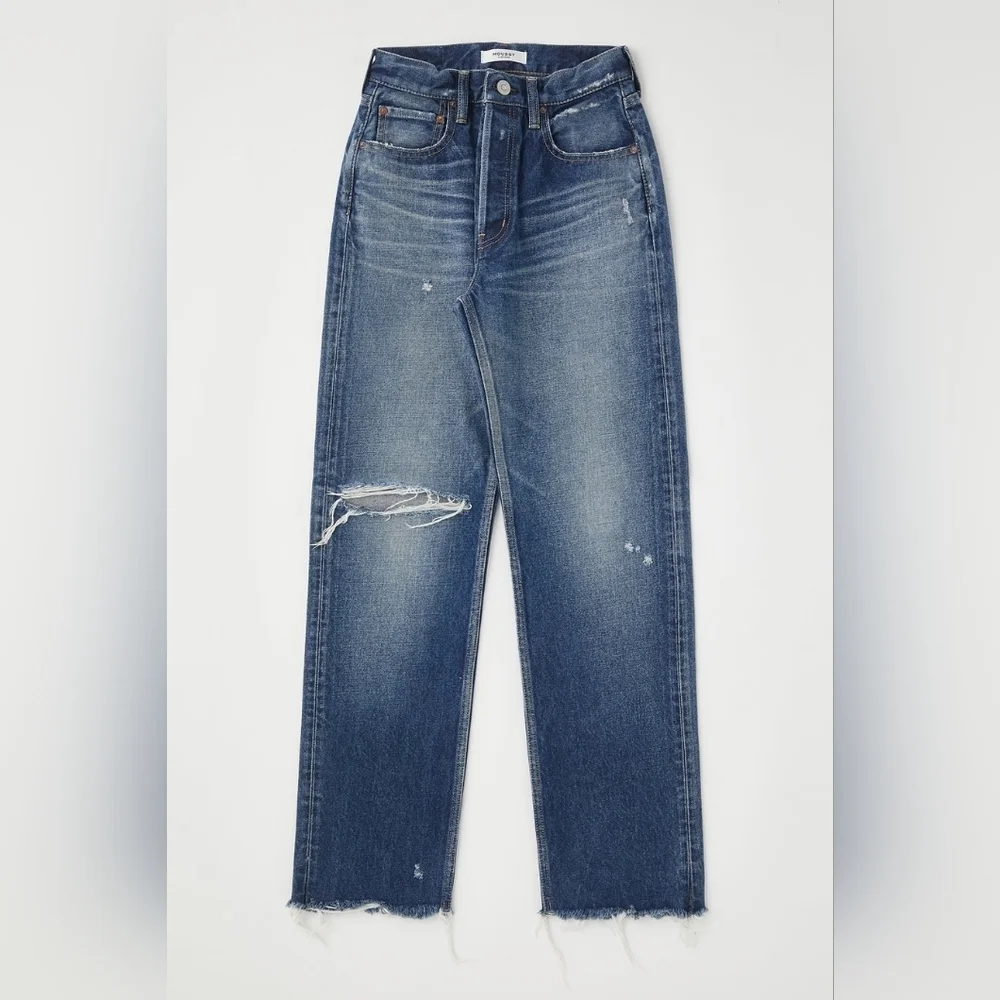 Moussy - Guilford Wide Straight in Dark Blue
